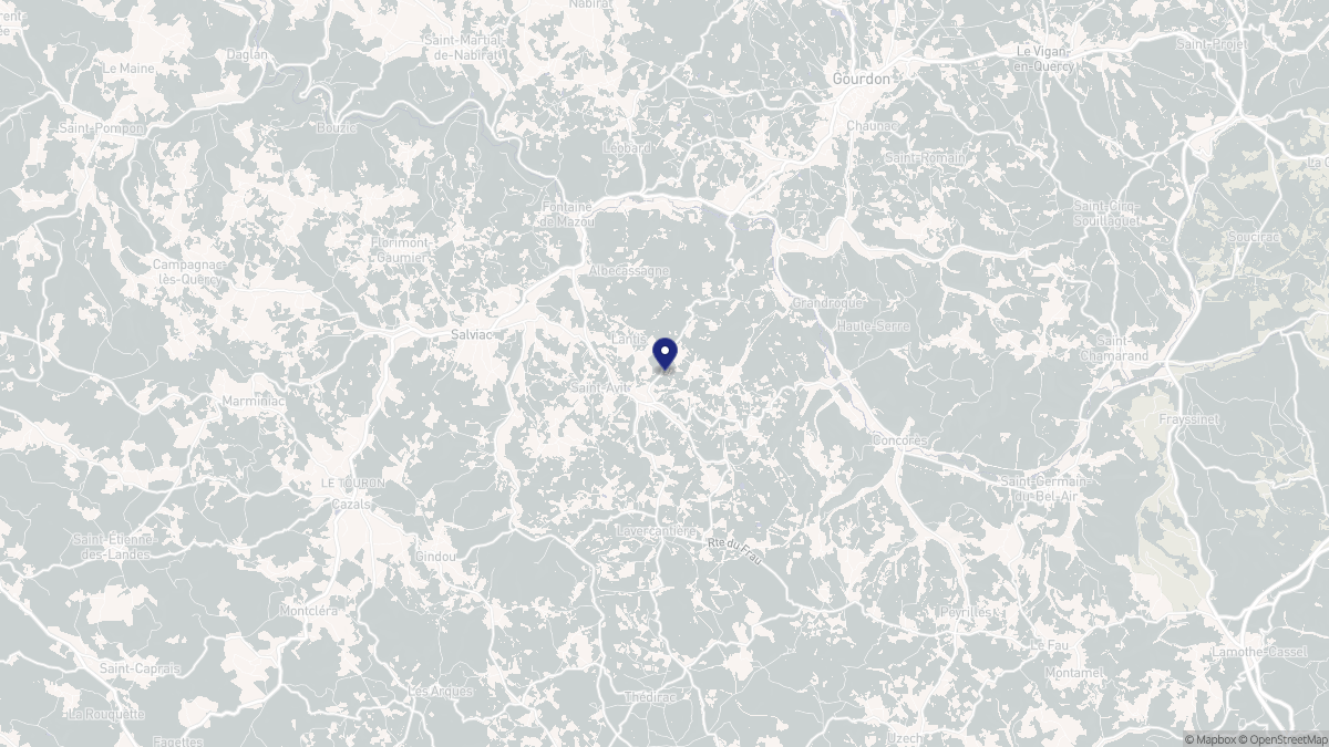 Aperçu cartographique de Dégagnac, centré sur la commune