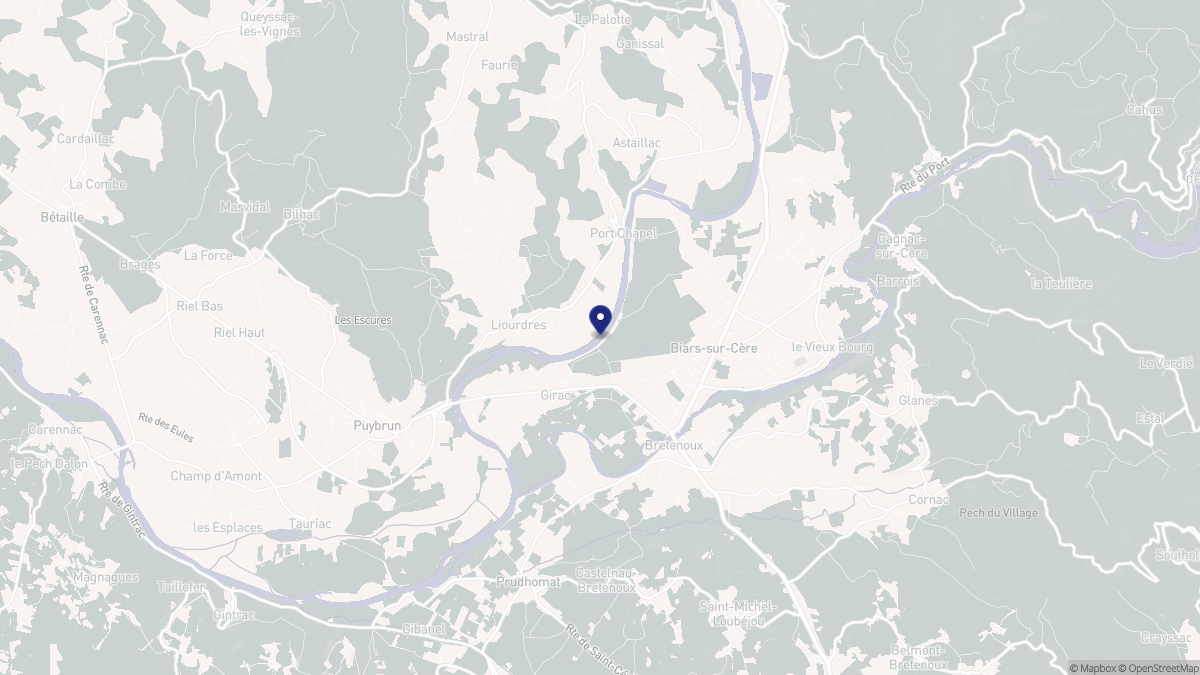 Aperçu cartographique de Girac, centré sur la commune