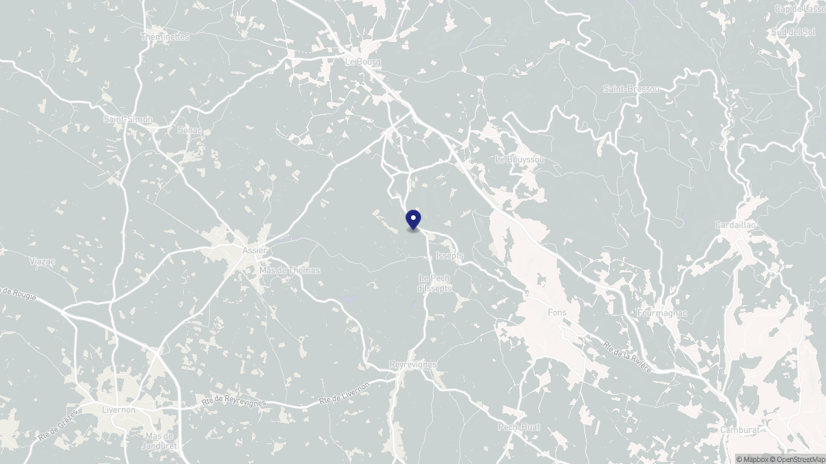 Aperçu cartographique de Issepts, centré sur la commune
