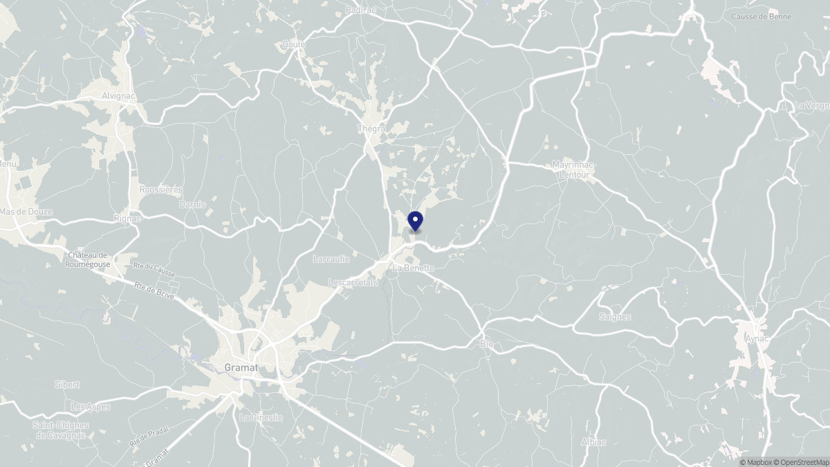Aperçu cartographique de Lavergne, centré sur la commune