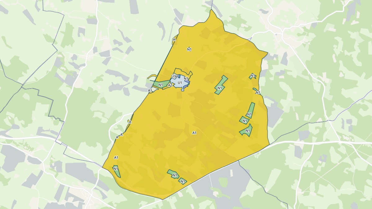 Aperçu cartographique de Lunegarde, centré sur la commune