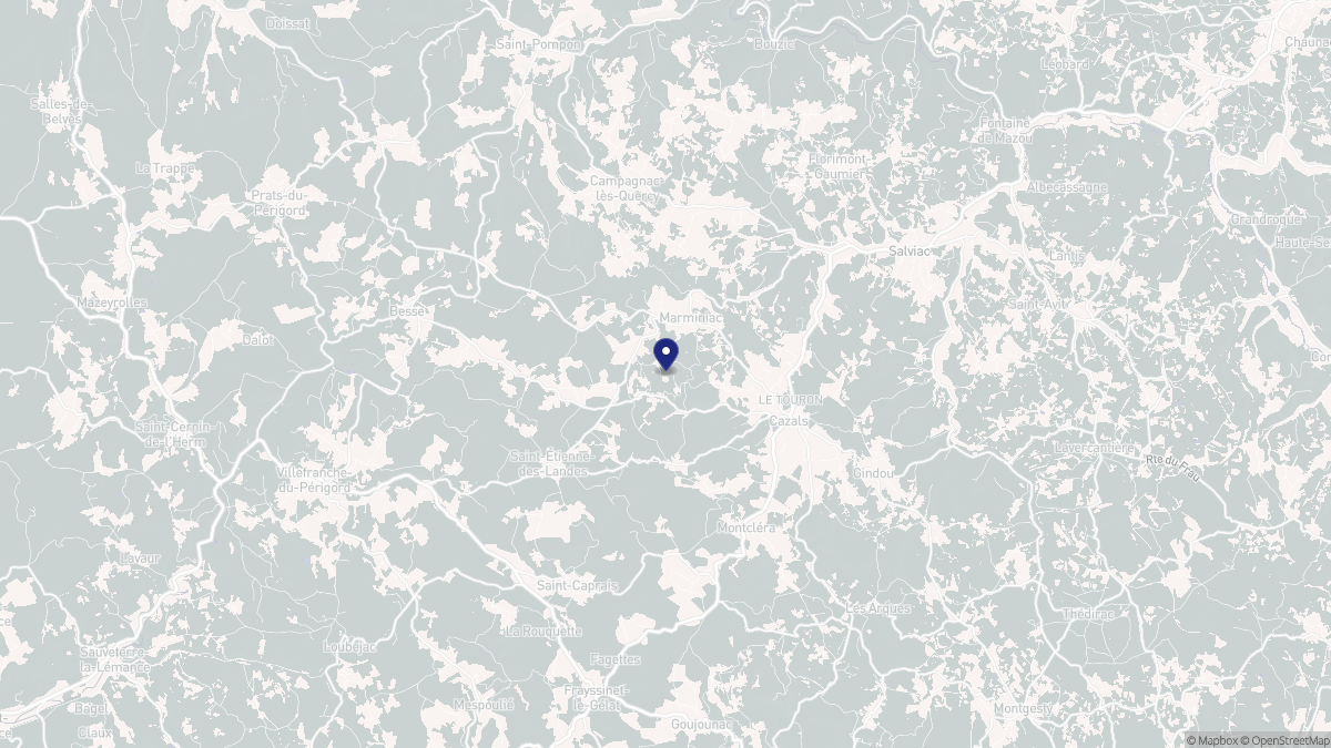 Aperçu cartographique de Marminiac, centré sur la commune