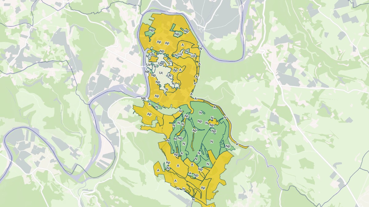 Aperçu cartographique de Meyronne, centré sur la commune