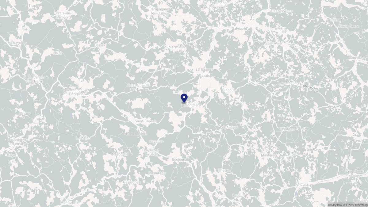 Aperçu cartographique de Montcléra, centré sur la commune