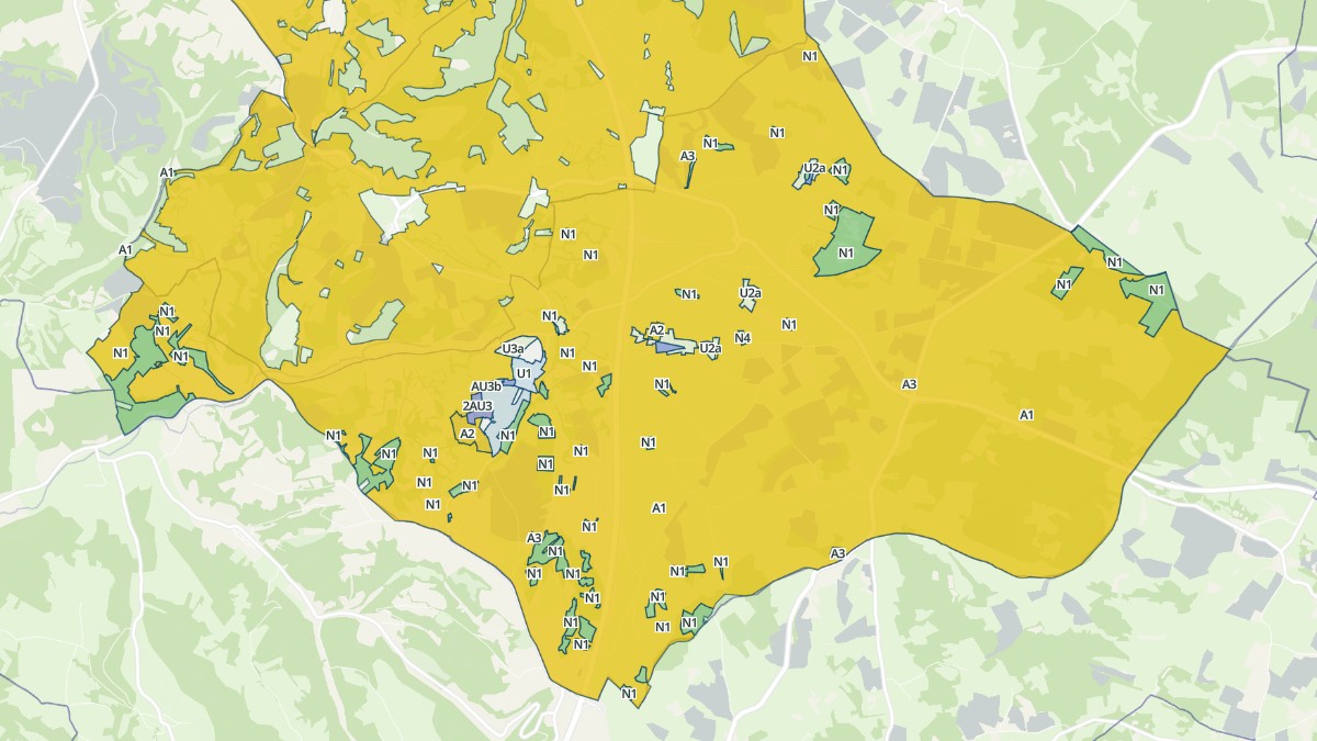 Aperçu cartographique de Montfaucon, centré sur la commune