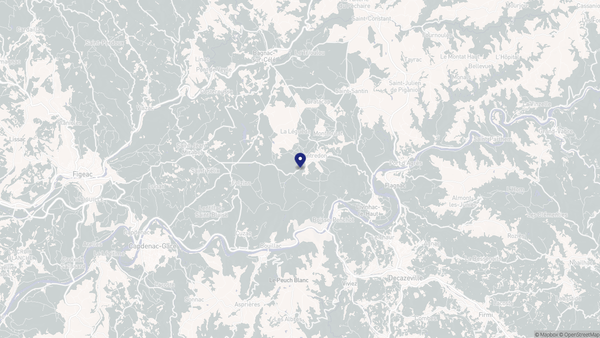 Aperçu cartographique de Montredon, centré sur la commune