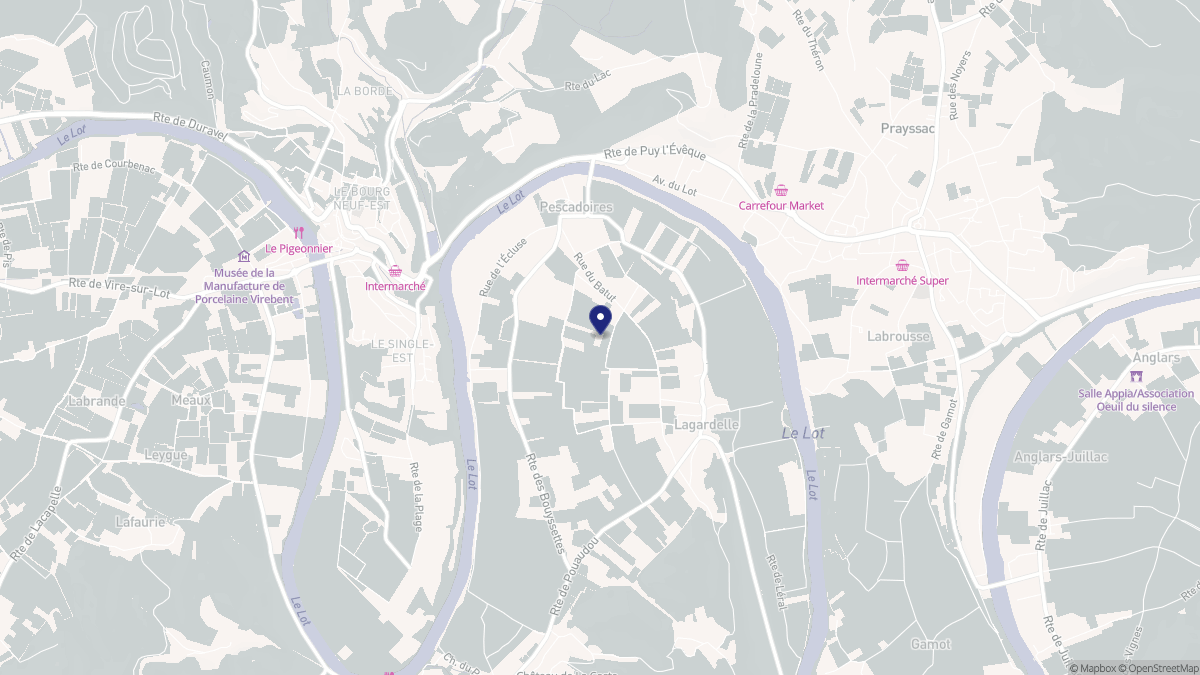 Aperçu cartographique de Pescadoires, centré sur la commune