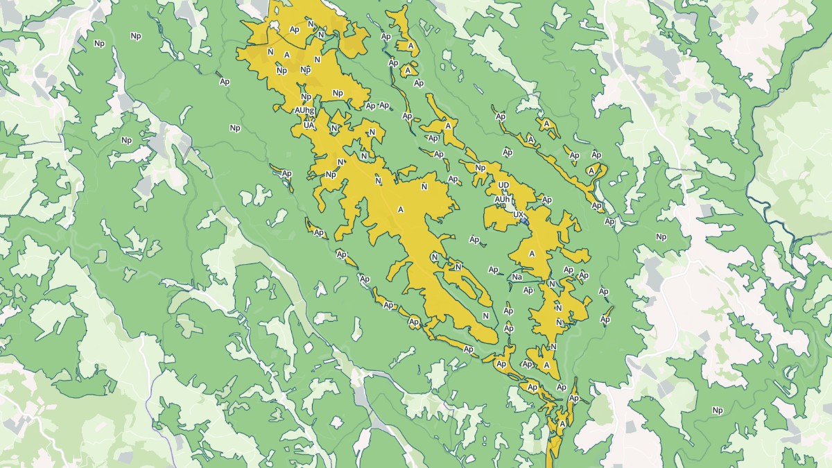 Aperçu cartographique de Prendeignes, centré sur la commune