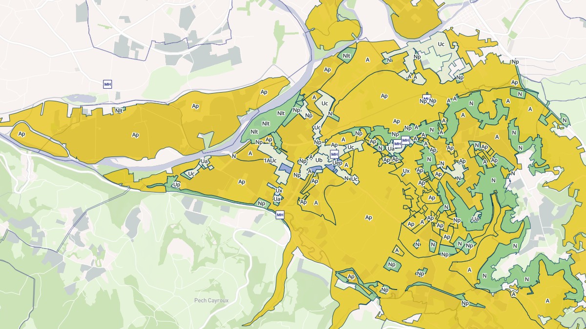 Aperçu cartographique de Prudhomat, centré sur la commune
