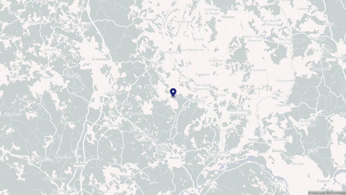 Aperçu cartographique de Le Vignon-en-Quercy, centré sur la commune