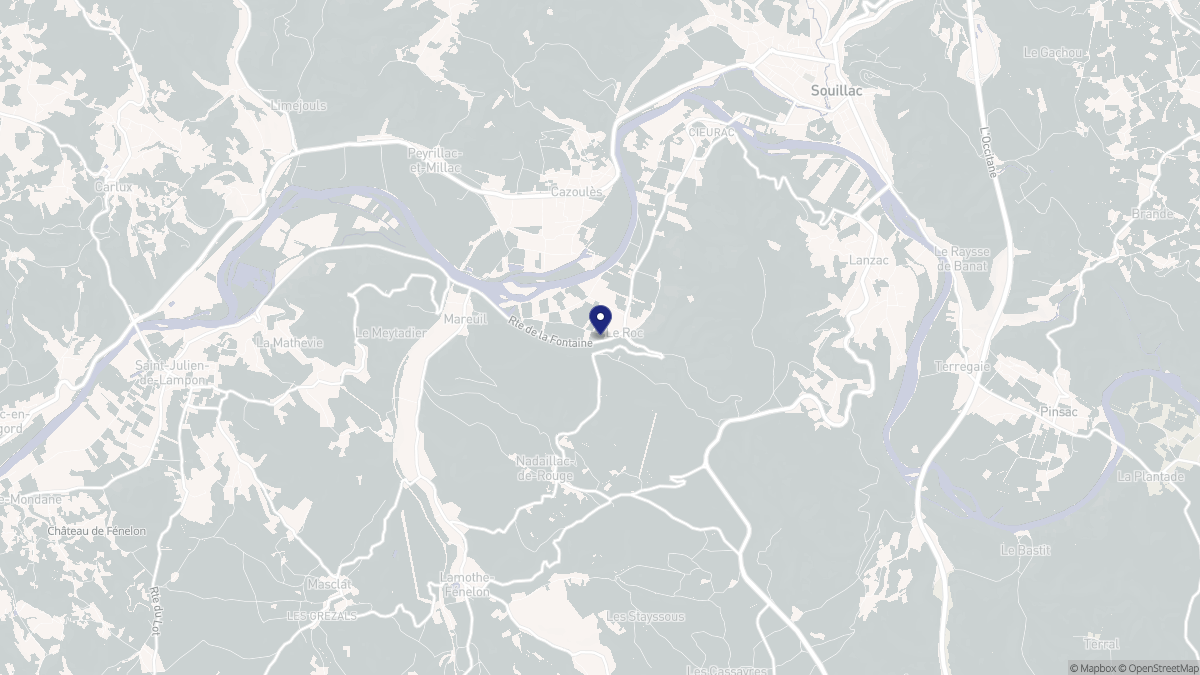 Aperçu cartographique de Le Roc, centré sur la commune