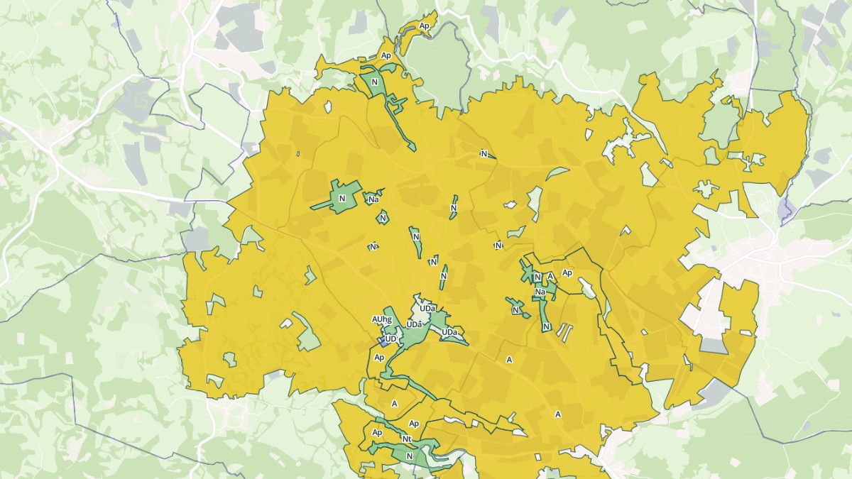 Aperçu cartographique de Rudelle, centré sur la commune