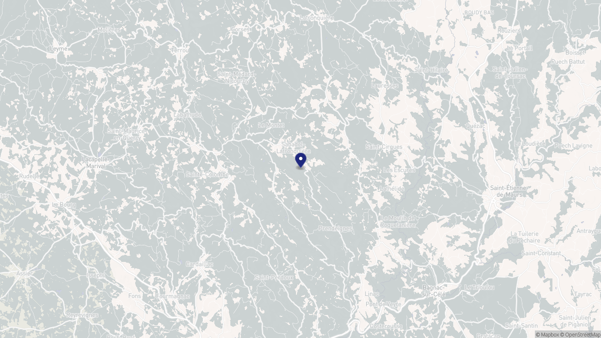 Aperçu cartographique de Sabadel-Latronquière, centré sur la commune