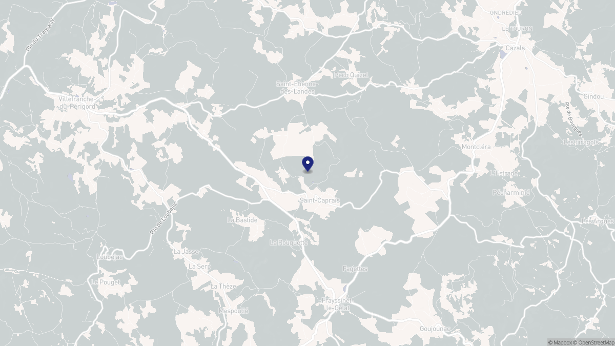 Aperçu cartographique de Saint-Caprais, centré sur la commune
