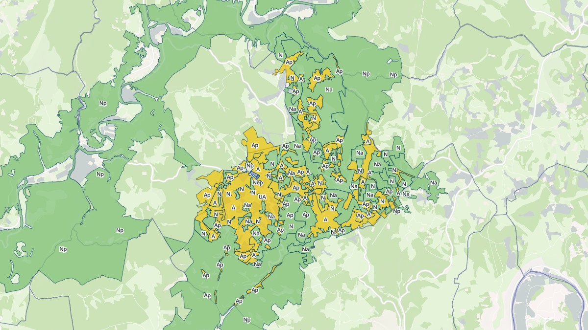 Aperçu cartographique de Saint-Chels, centré sur la commune