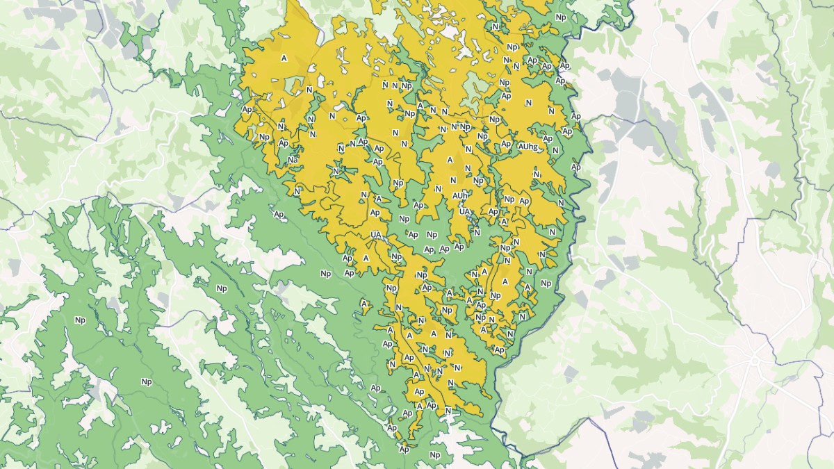 Aperçu cartographique de Saint-Cirgues, centré sur la commune