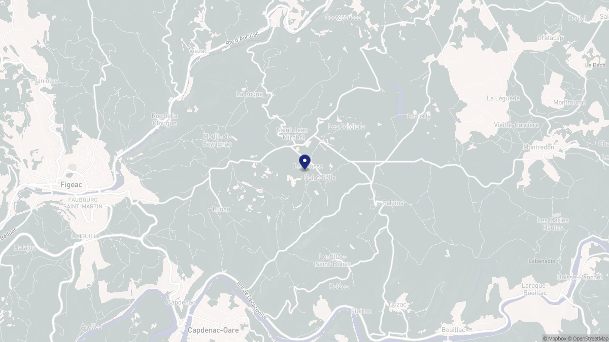 Aperçu cartographique de Saint-Félix, centré sur la commune
