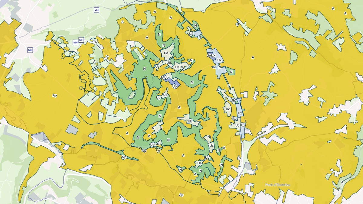 Aperçu cartographique de Saint-Michel-Loubéjou, centré sur la commune