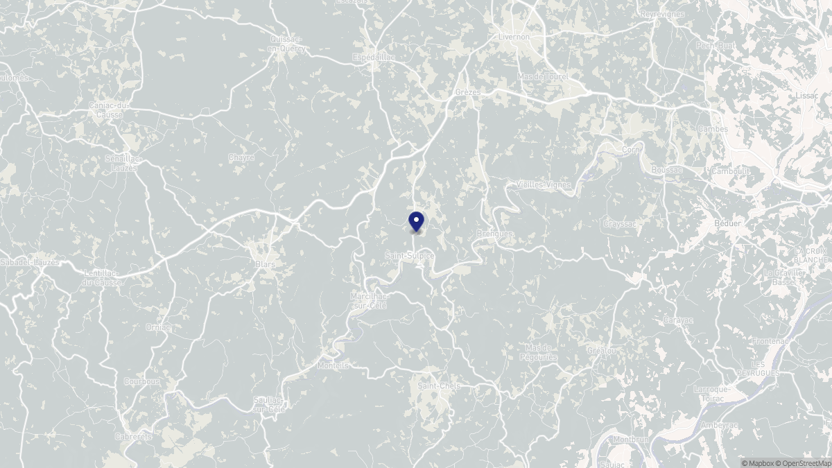 Aperçu cartographique de Saint-Sulpice, centré sur la commune