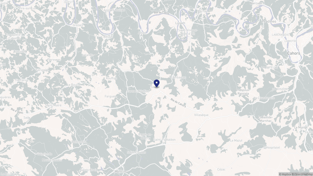 Aperçu cartographique de Sauzet, centré sur la commune