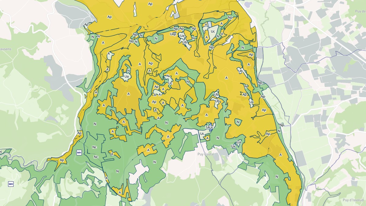 Aperçu cartographique de Strenquels, centré sur la commune
