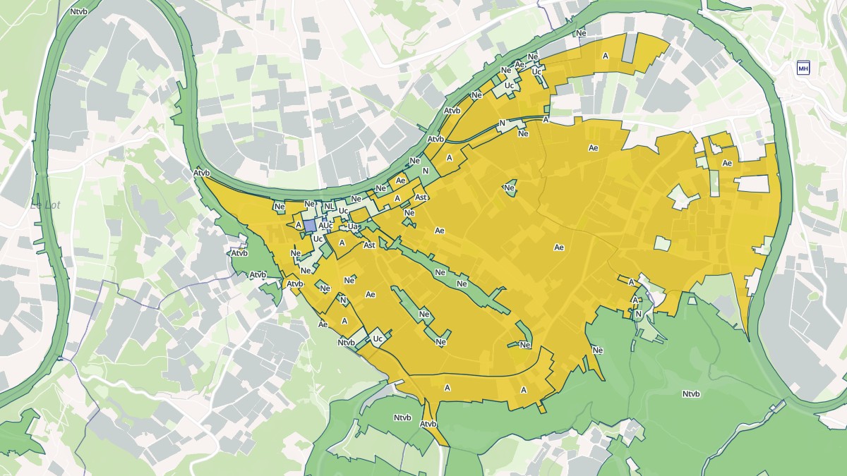 Aperçu cartographique de Vire-sur-Lot, centré sur la commune