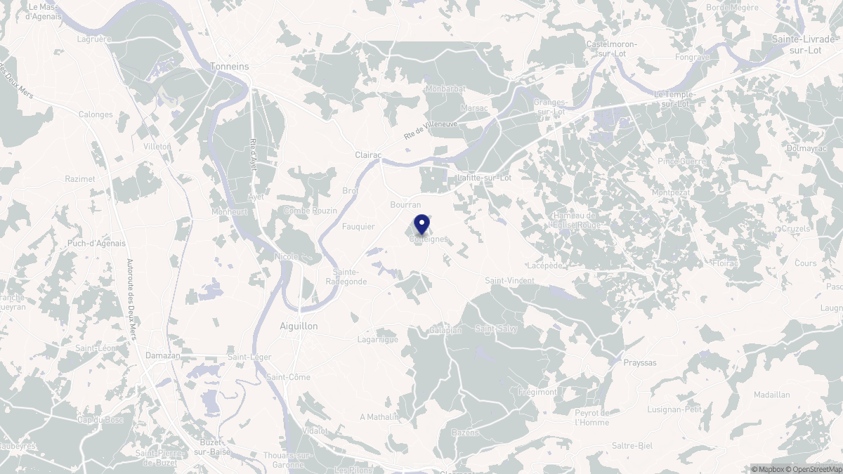 Aperçu cartographique de Bourran, centré sur la commune