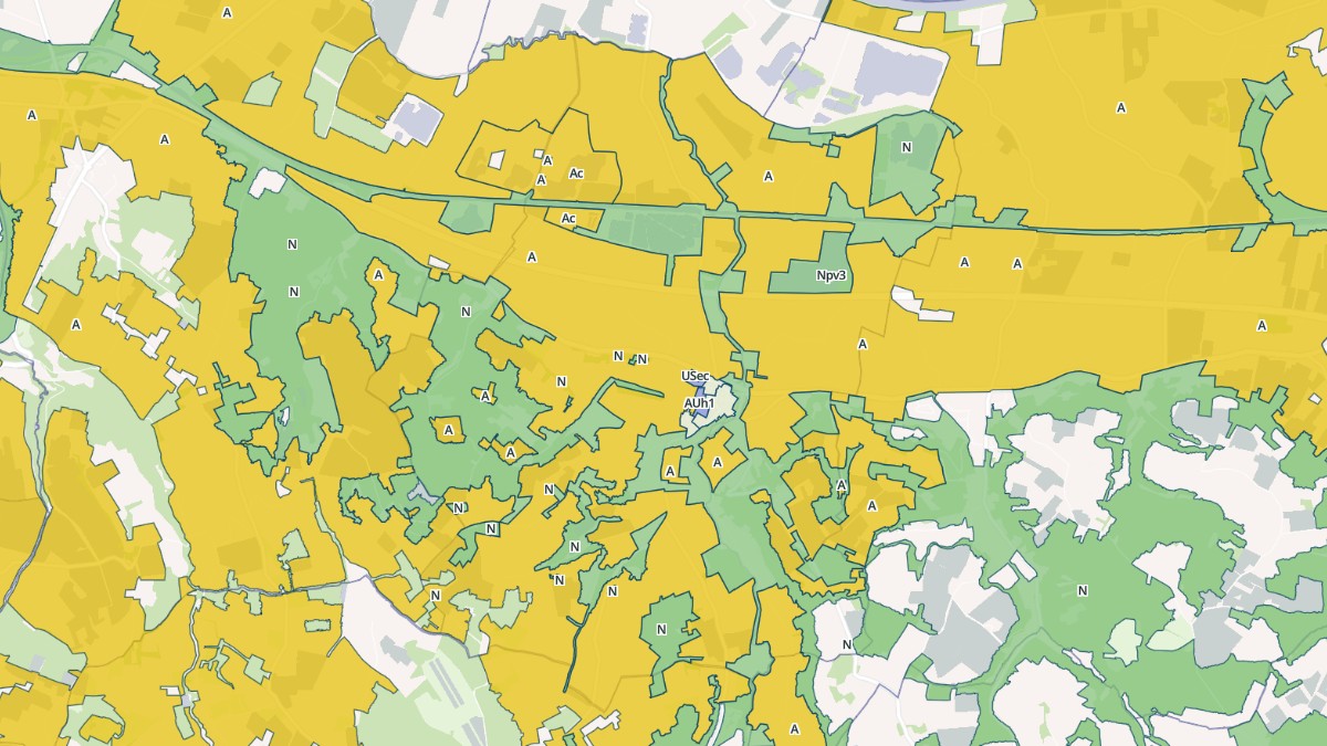 Aperçu cartographique de Bruch, centré sur la commune