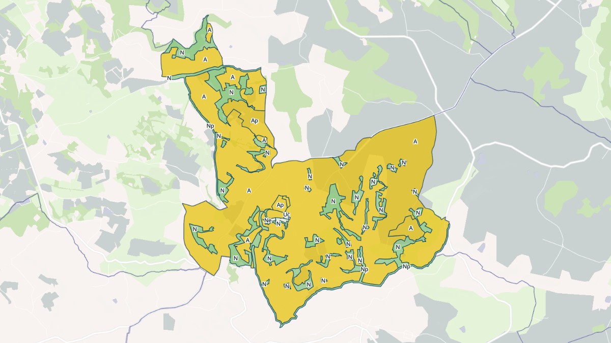 Aperçu cartographique de Cours, centré sur la commune