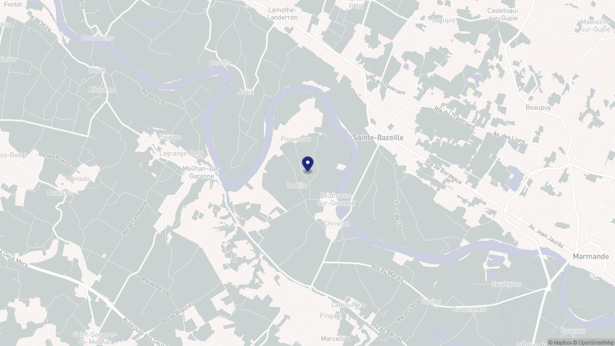 Aperçu cartographique de Couthures-sur-Garonne, centré sur la commune