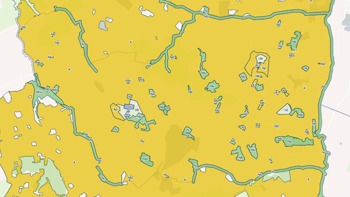 Aperçu cartographique de Douzains, centré sur la commune