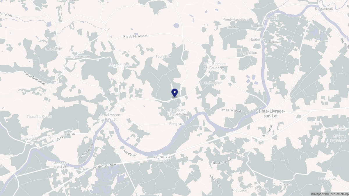 Aperçu cartographique de Fongrave, centré sur la commune