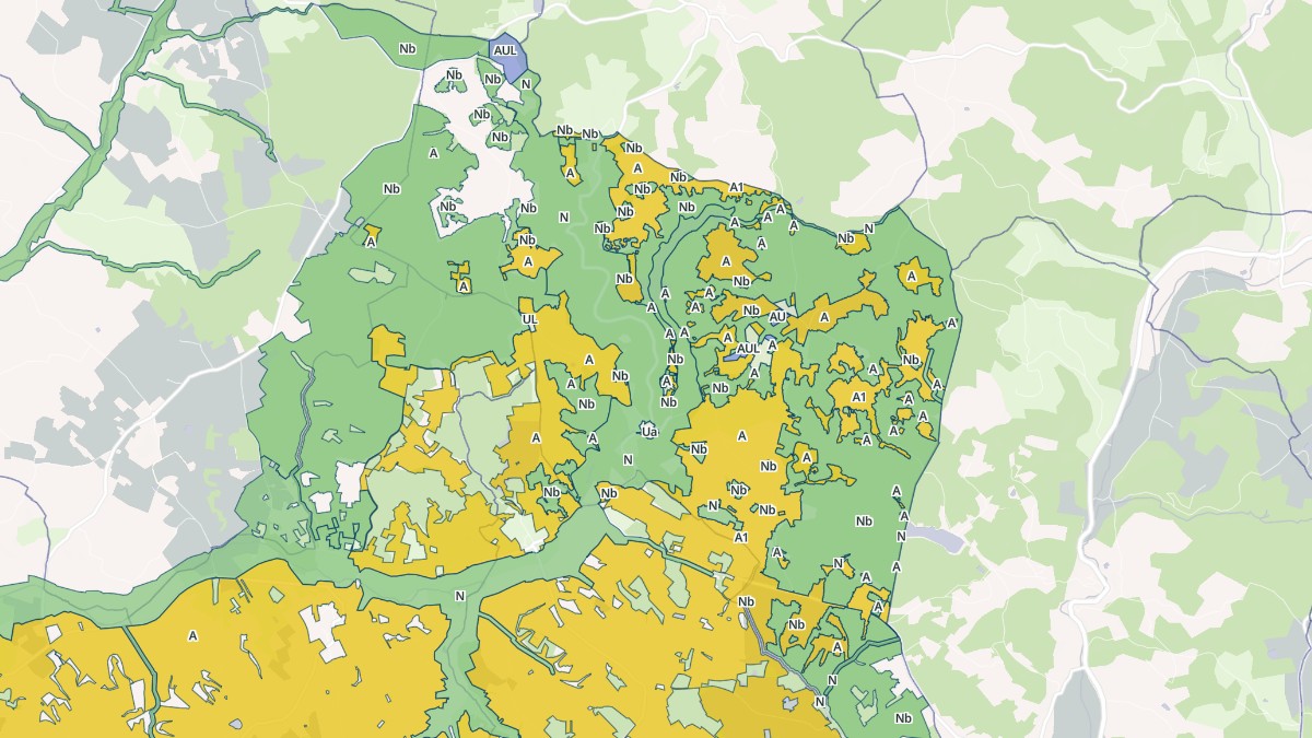 Aperçu cartographique de Gavaudun, centré sur la commune