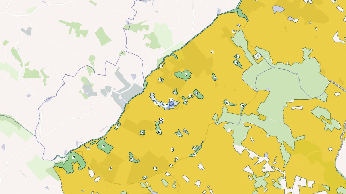 Aperçu cartographique de Labretonie, centré sur la commune