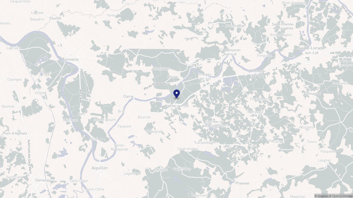 Aperçu cartographique de Lafitte-sur-Lot, centré sur la commune
