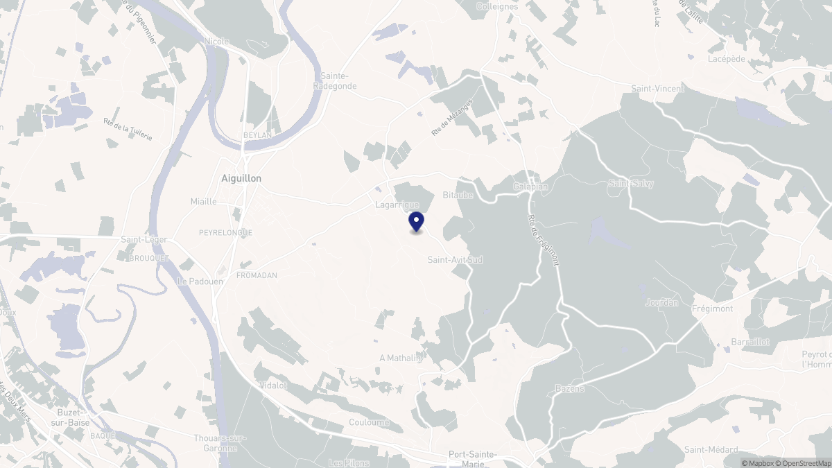 Aperçu cartographique de Lagarrigue, centré sur la commune