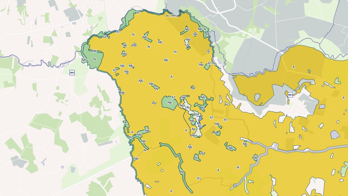Aperçu cartographique de Lalandusse, centré sur la commune