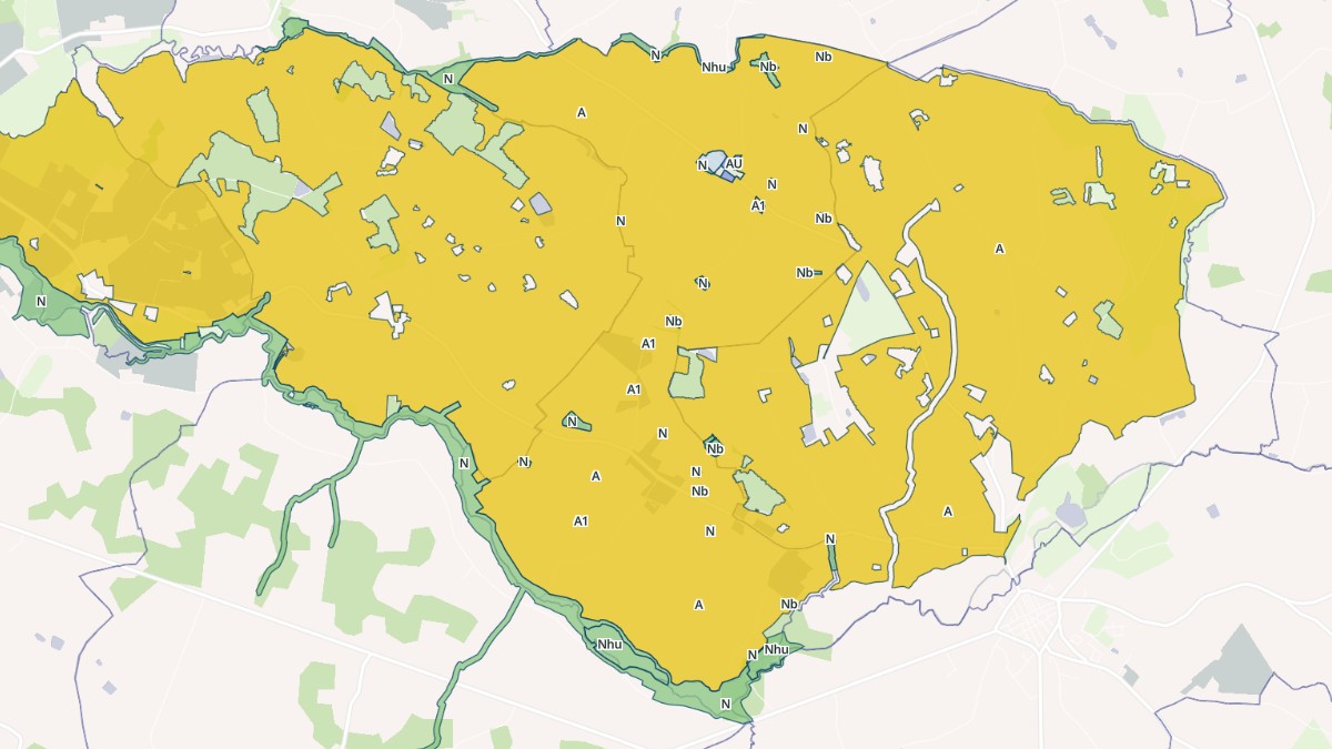 Aperçu cartographique de Mazières-Naresse, centré sur la commune