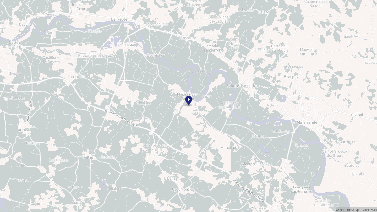 Aperçu cartographique de Meilhan-sur-Garonne, centré sur la commune