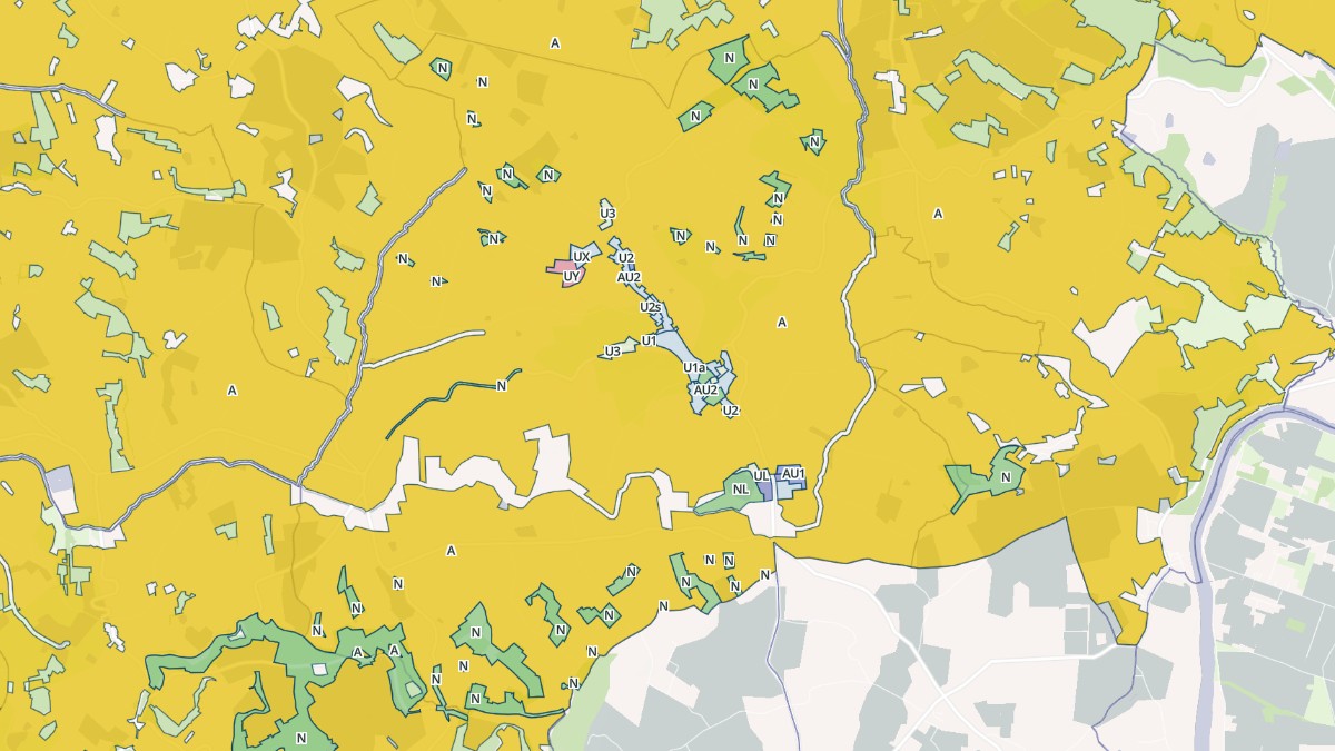 Aperçu cartographique de Monclar, centré sur la commune
