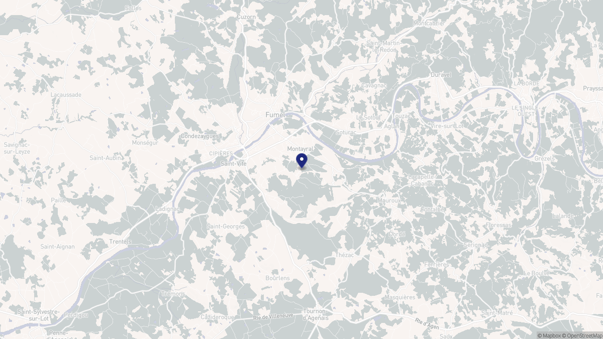 Aperçu cartographique de Montayral, centré sur la commune