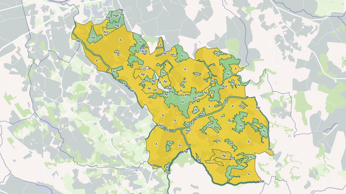 Aperçu cartographique de Montpezat, centré sur la commune