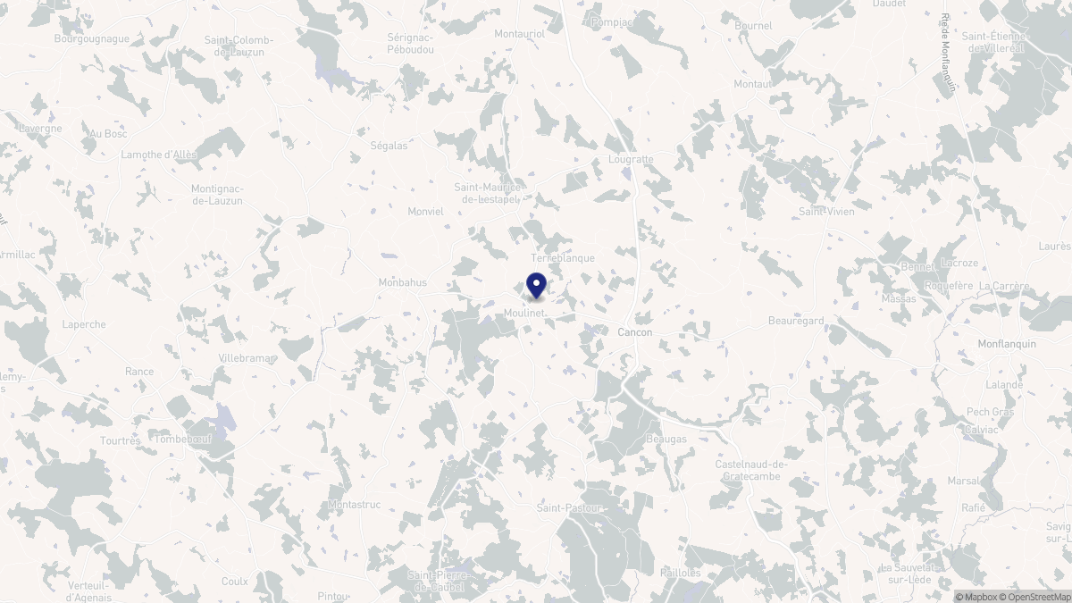 Aperçu cartographique de Moulinet, centré sur la commune