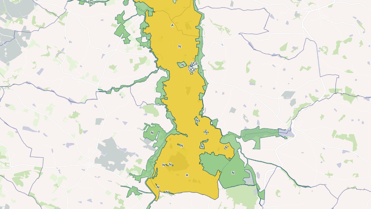 Aperçu cartographique de Nomdieu, centré sur la commune