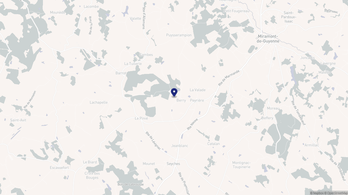 Aperçu cartographique de Peyrière, centré sur la commune