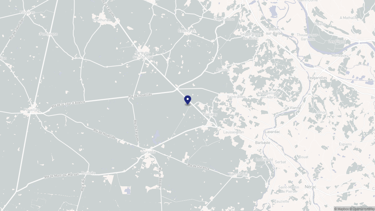Aperçu cartographique de Pompiey, centré sur la commune