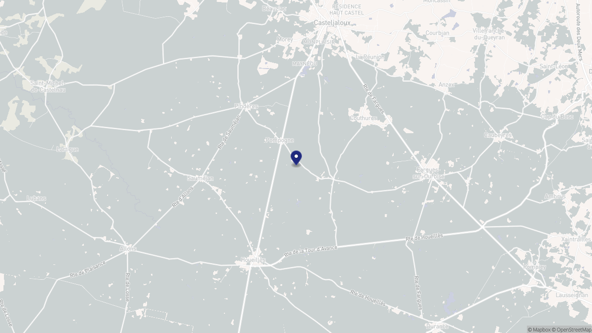 Aperçu cartographique de Pompogne, centré sur la commune