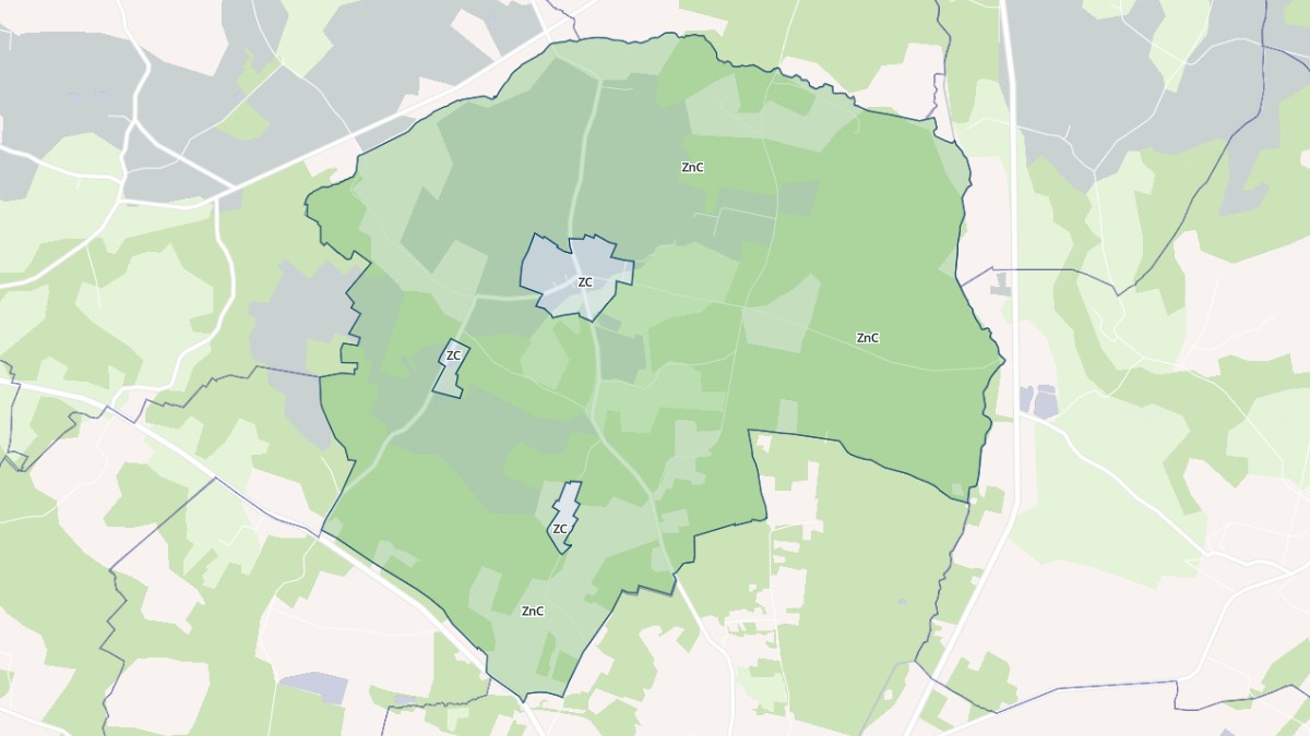 Aperçu cartographique de Poussignac, centré sur la commune