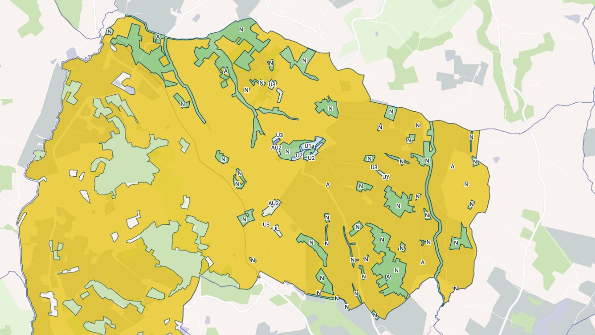Aperçu cartographique de Saint-Pastour, centré sur la commune