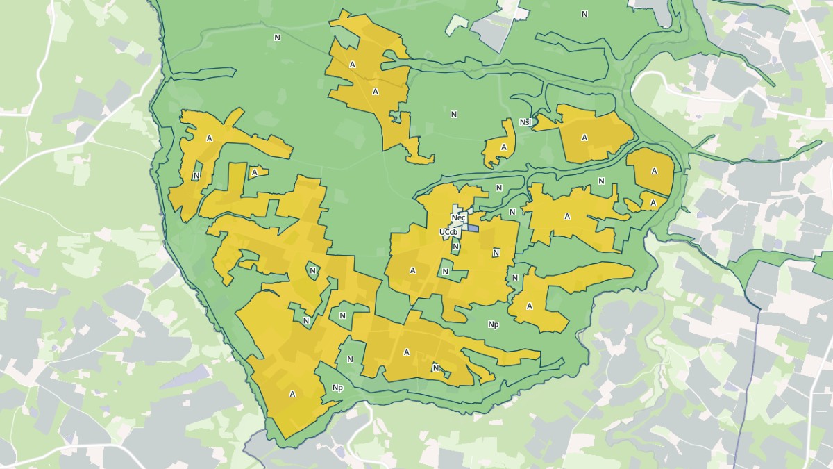 Aperçu cartographique de Saint-Pé-Saint-Simon, centré sur la commune